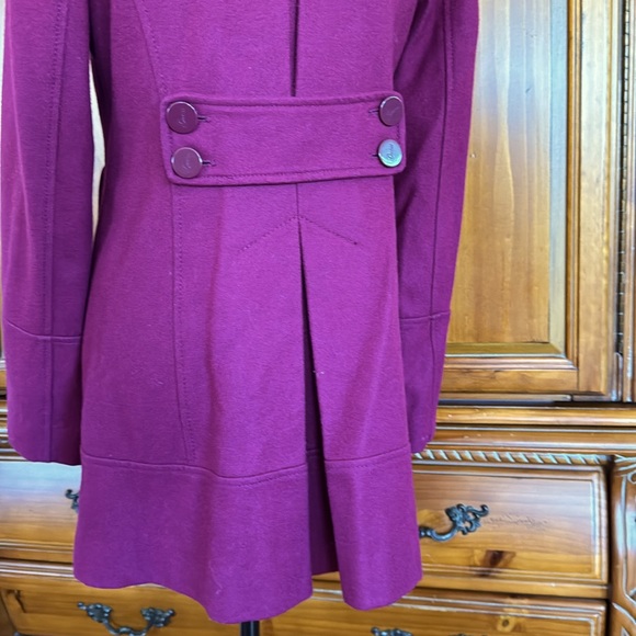 Guess Fuchsia/Plum Wool Blend Coat Size M - Picture 3 of 5